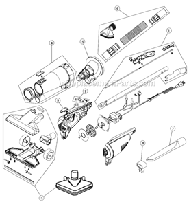 Page A Diagram and Parts List for M083410  Dirt Devil Upright Vacuum